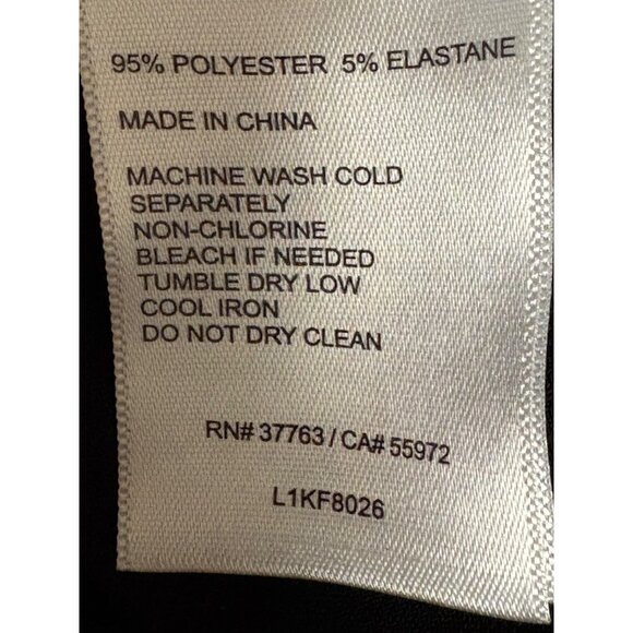 Laundry By Shelli Segal Women's Small Black L/S Ruffle Hem Top Bell Sleeves - Picture 8 of 8